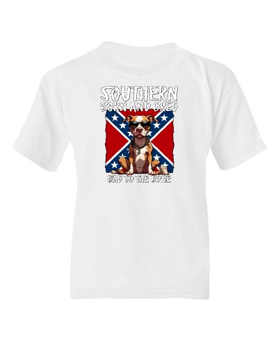 Southern Born and Bred: Bad to the Bone children's cotton t-shir